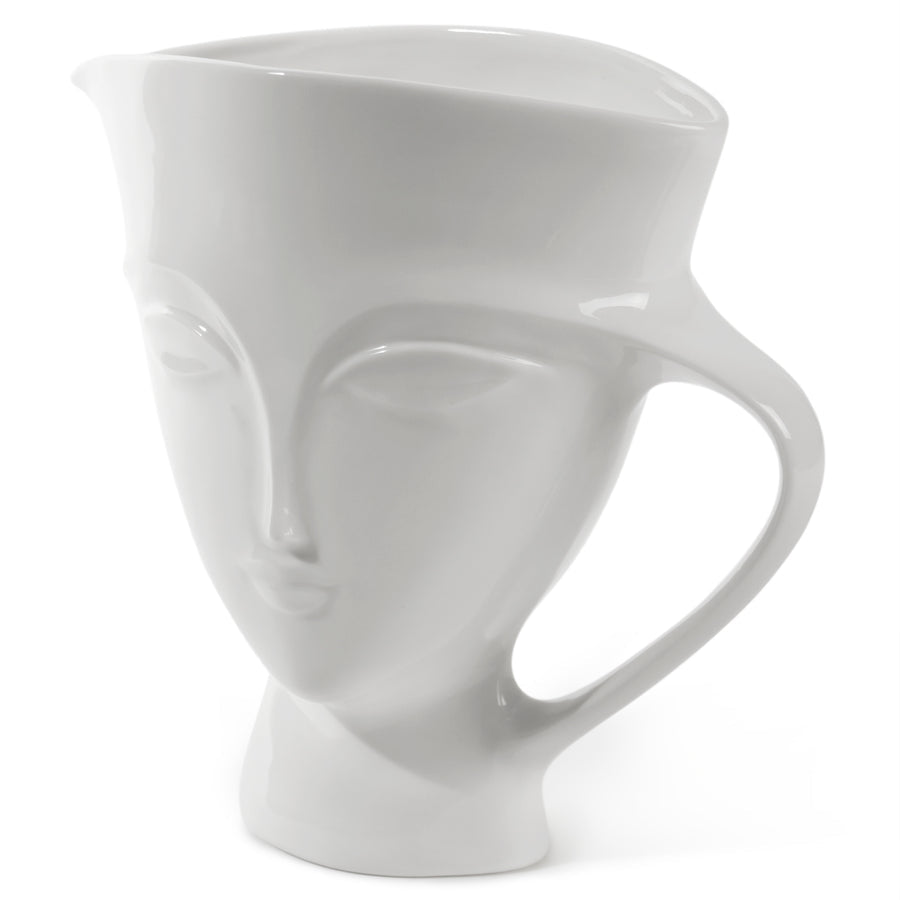 Glossy Porcelain Face Pitcher | Jonathan Adler Giuliette | Oroa.com