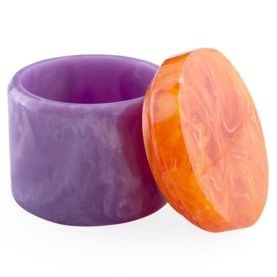 Marbleized Cylindrical Box L | Oroa.com