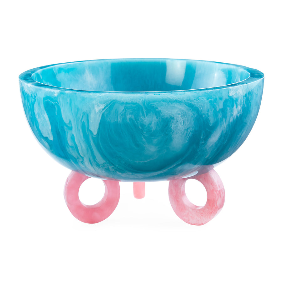 Turquoise Marbleized Disc Bowl | Jonathan Adler Mustique | Oroa.com