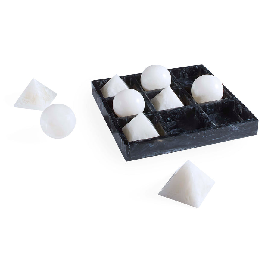 Black & White Tic-Tac-Toe Set | Jonathan Adler Mustique | Oroa.com