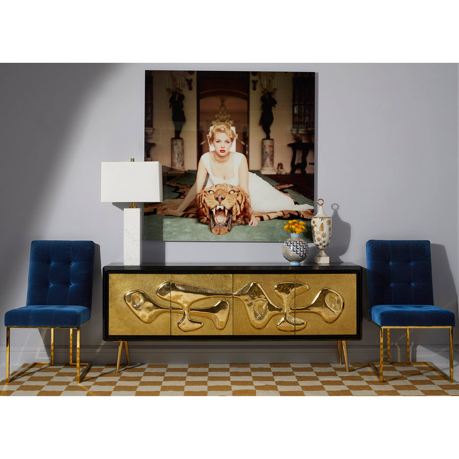 Hammered Brass 4-Door Sideboard | Jonathan Adler Reform | Oroa.com
