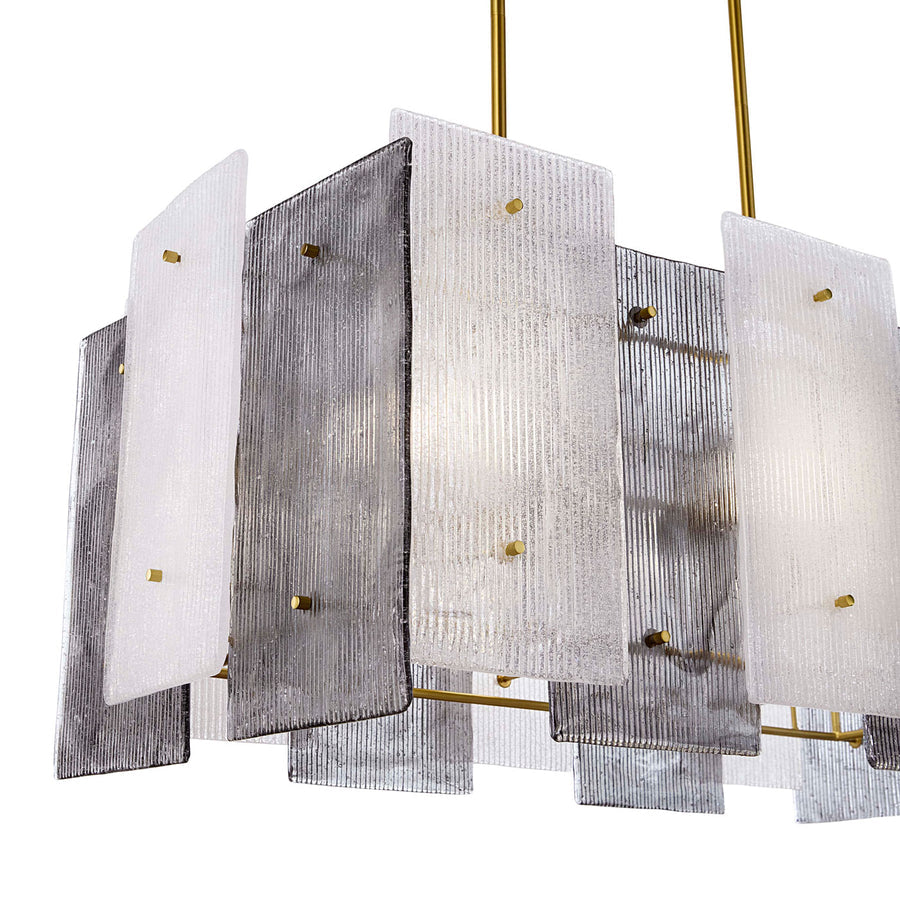 Opaque Ribbed Glass Chandelier | Jonathan Adler Rialto | Oroa.com