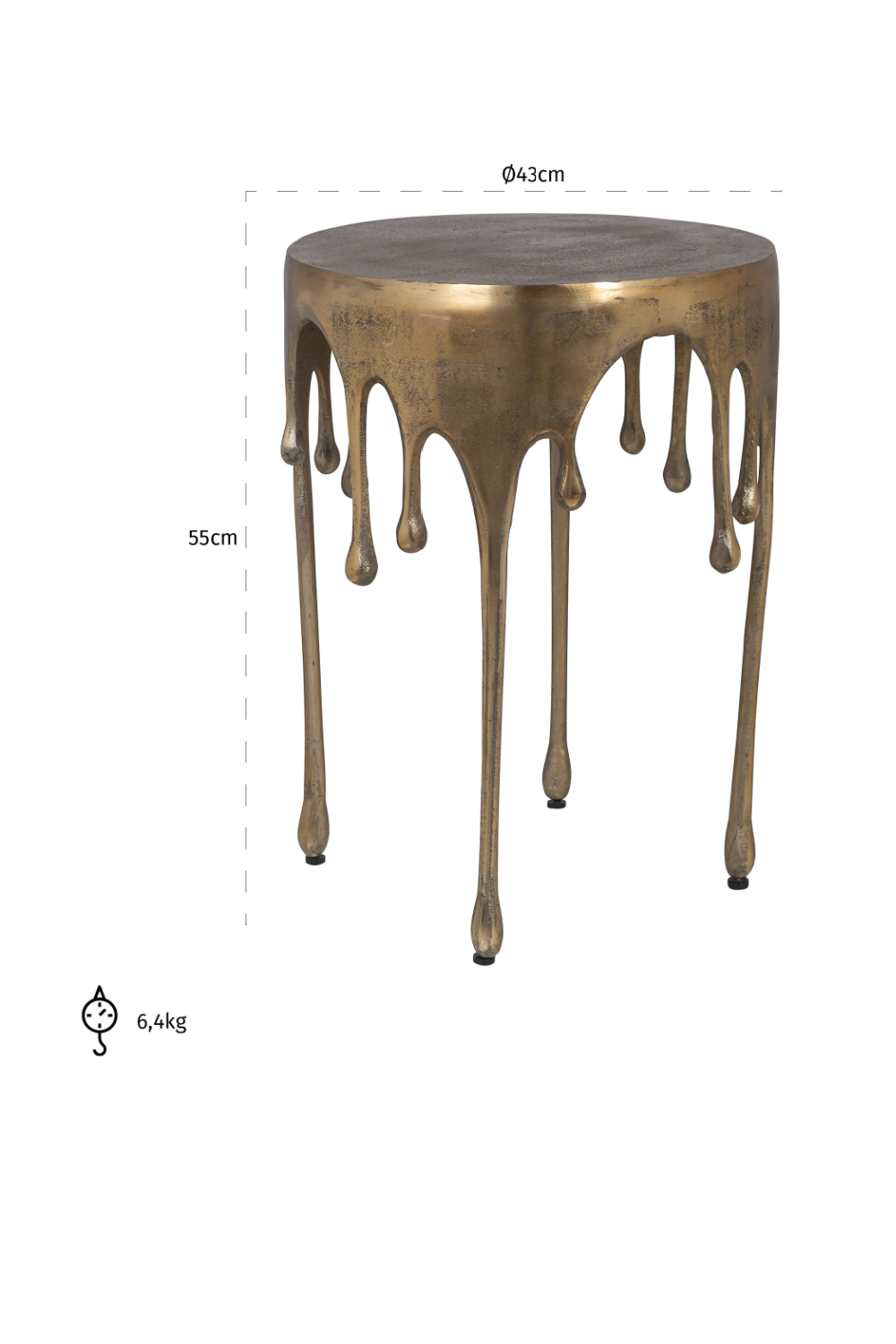 Brass Art Deco End Table | Oroa.com