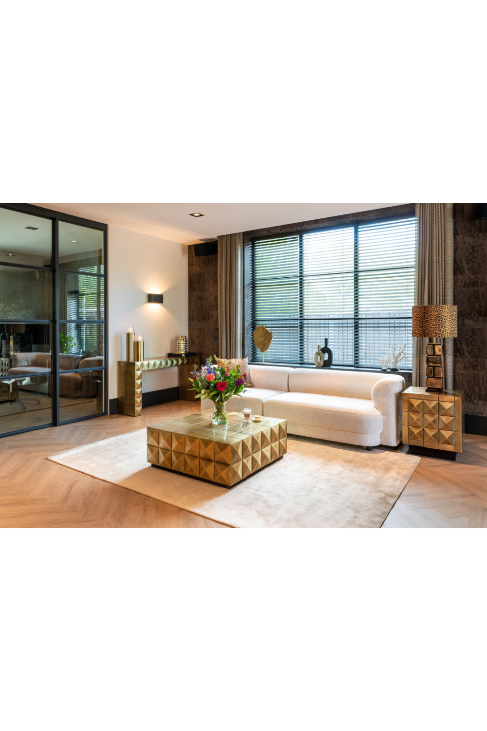 Gold Faceted Coffee Table | Oroa.com