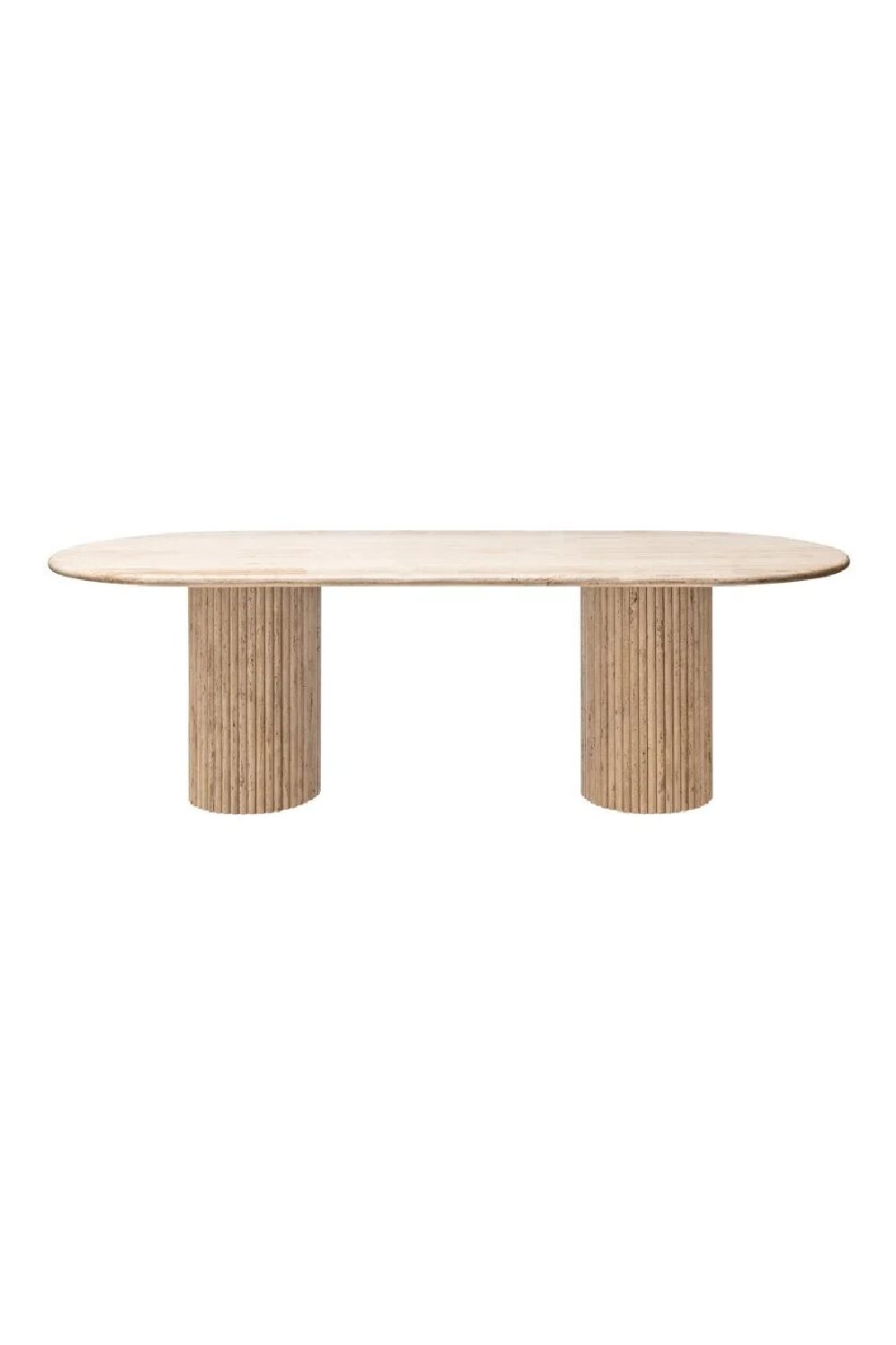 Oval Travertine Modern Dining Table | Oroa.com