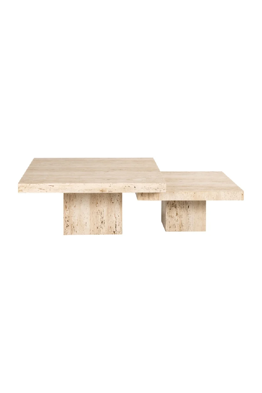Square Travertine Coffee Table (2) | Oroa.com