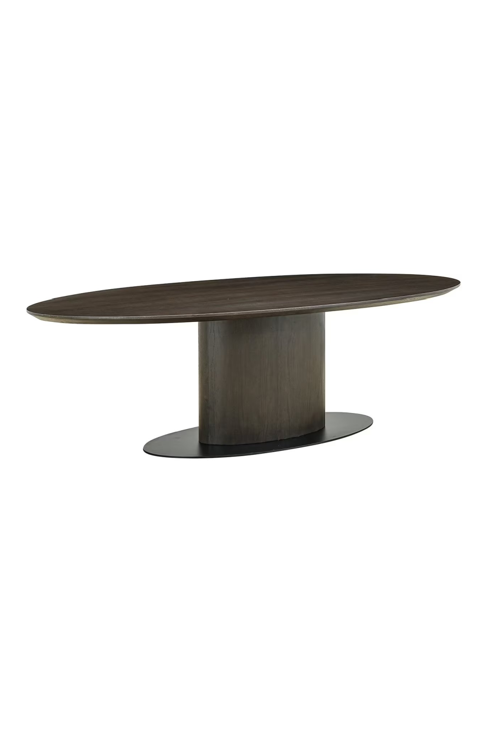 Dark Brown Wooden Oval Dining Table | Oroa.com