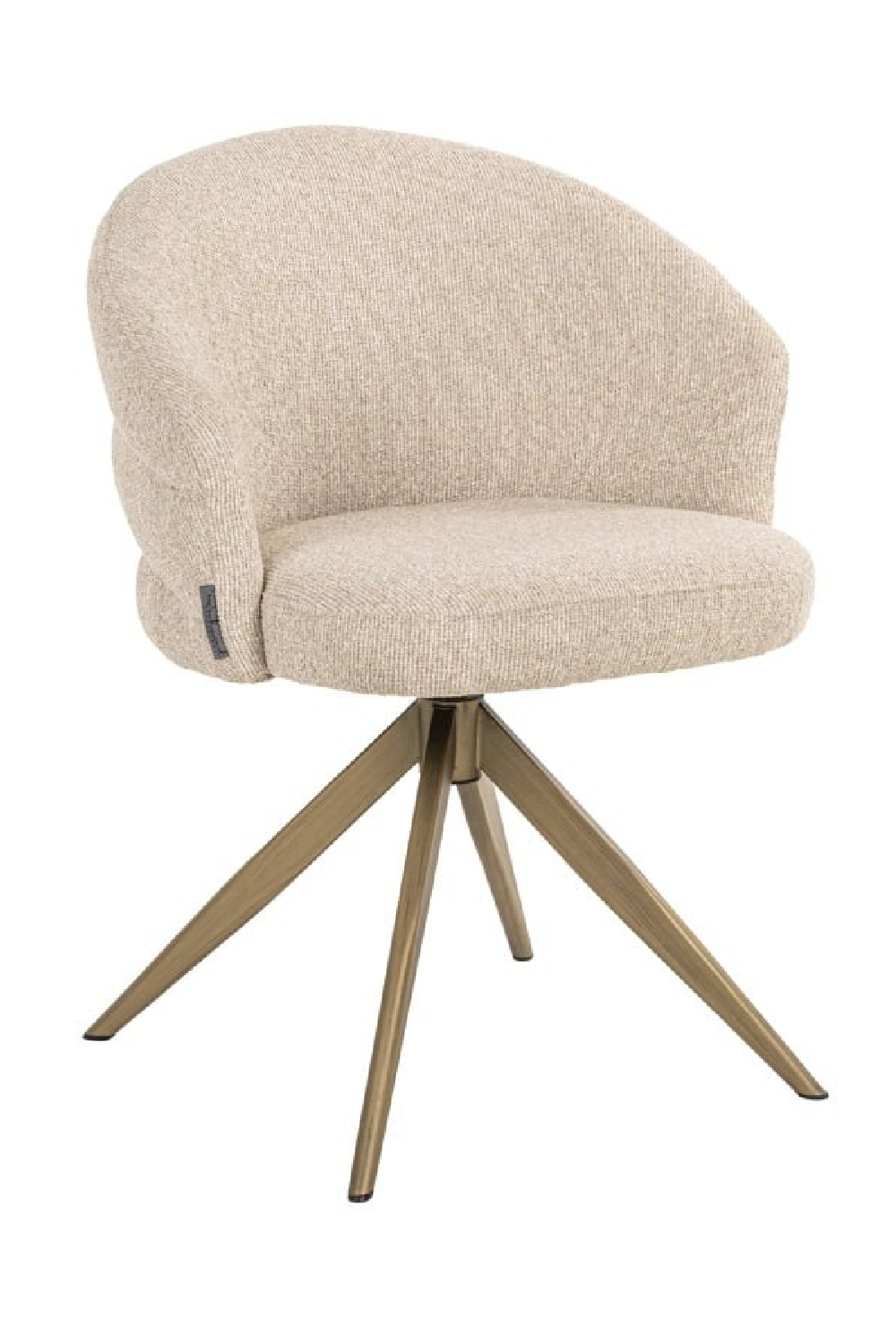Cream Upholstered Swivel Chair | Oroa.com