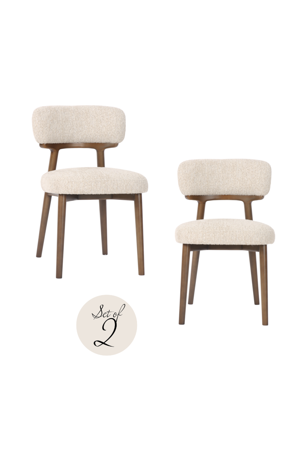 Wood Framed Dining Chairs (2) | Oroa.com