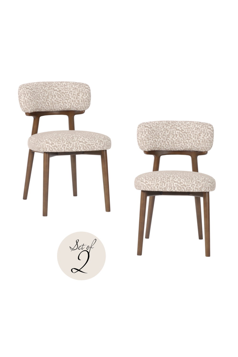 Wood Framed Dining Chairs (2) | Oroa.com
