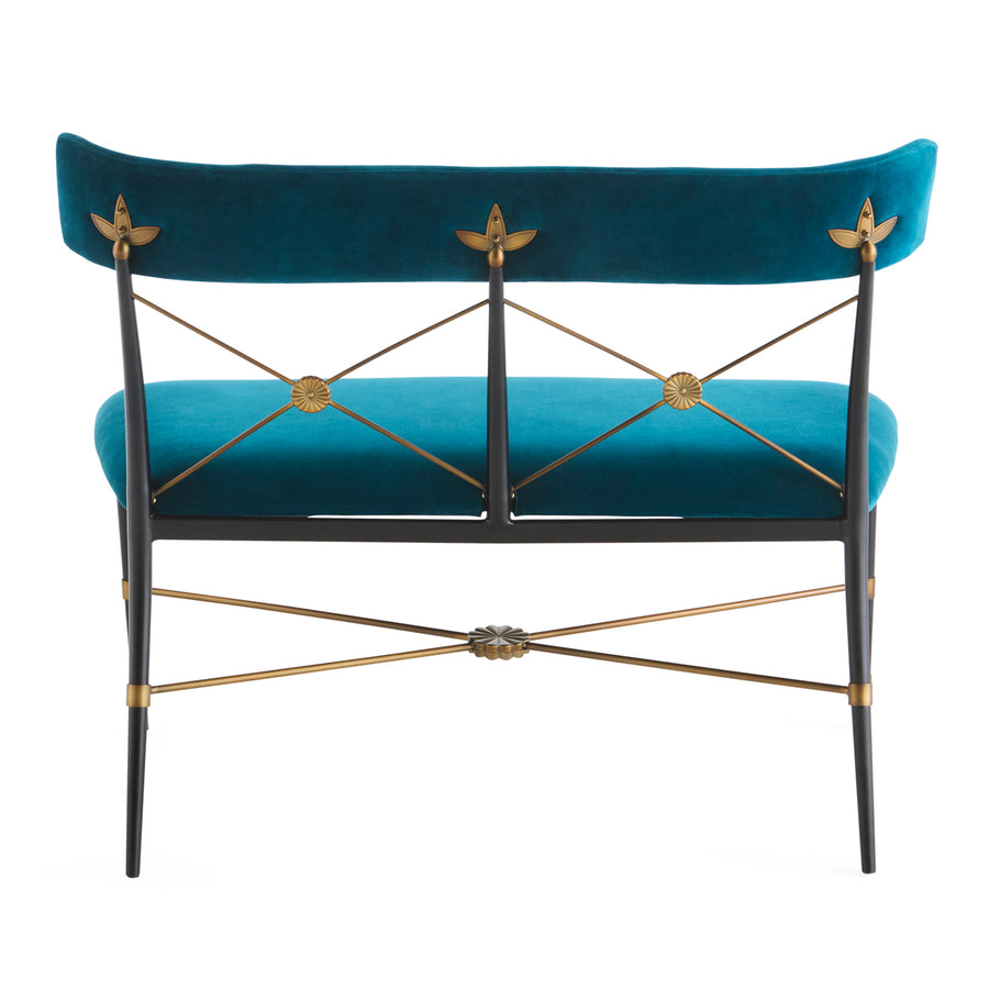 Floral Detal Velvet Dining Bench | Jonathan Adler Rider | Oroa.com