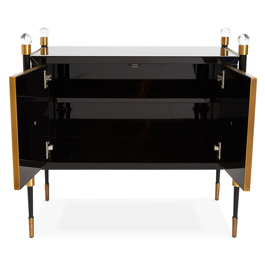 Brass Accent 2-Door Cabinet | Jonathan Adler Rider | Oroa.com