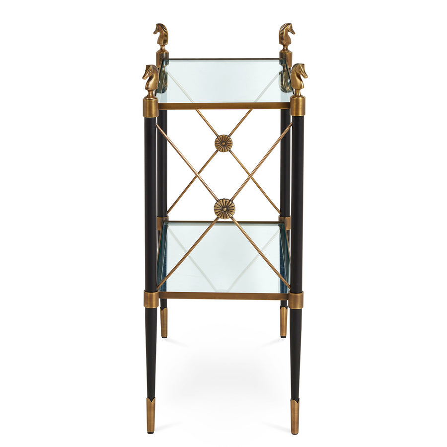 Two-Tier Glass Side Table | Jonathan Adler Rider | Oroa.com
