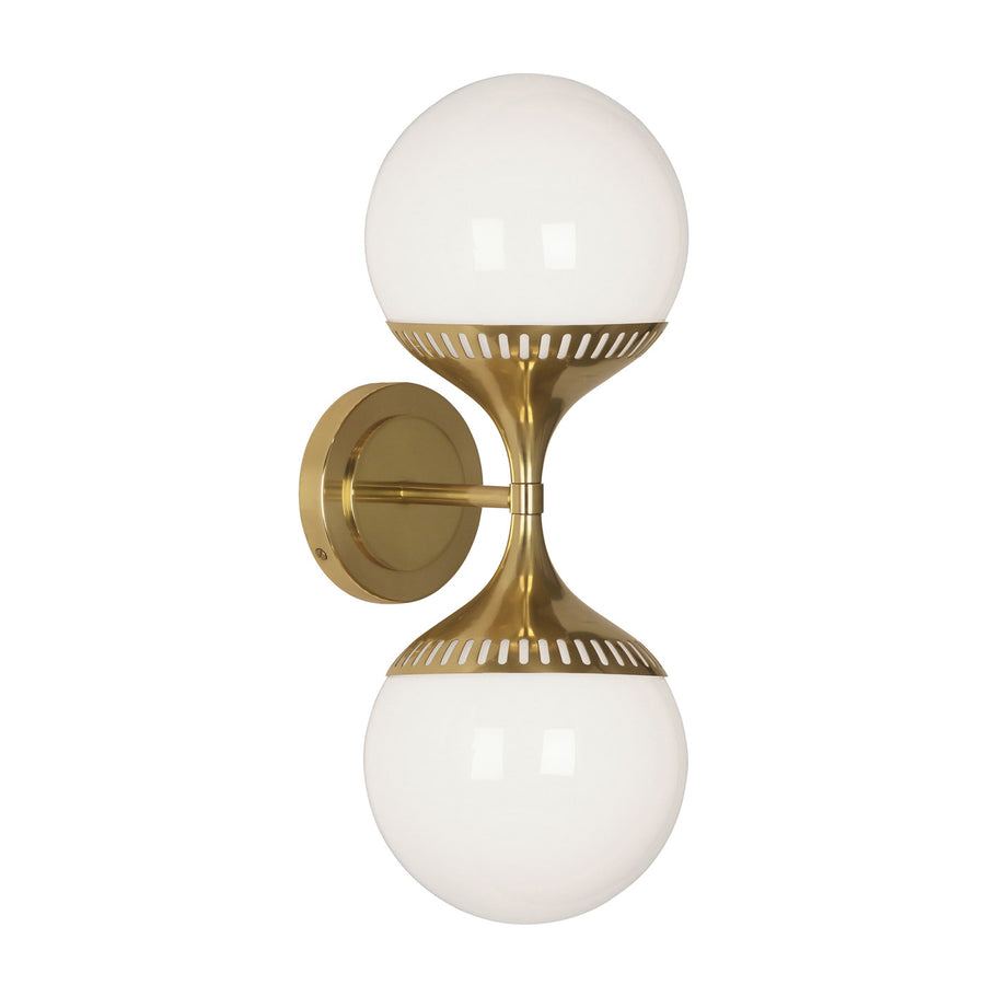 Double White Glass Wall Lamp | Jonathan Adler Rio | Oroa.com