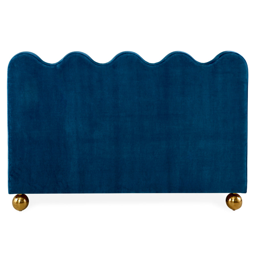 Blue Velvet King Bed | Jonathan Adler Ripple | Oroa.com