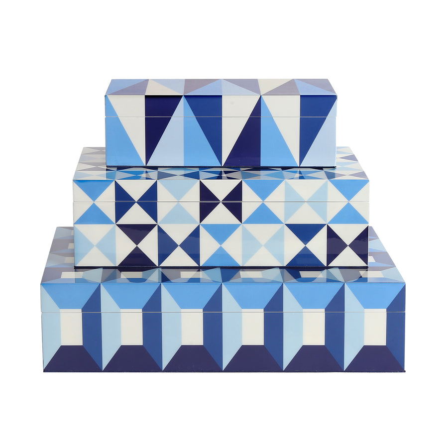 Geometric Pattern Lacquer Box L | Oroa.com