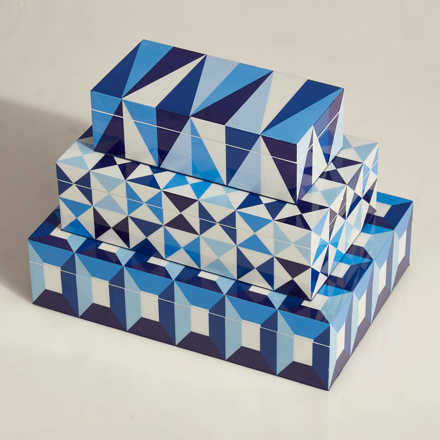 Geometric Pattern Lacquer Box L | Oroa.com