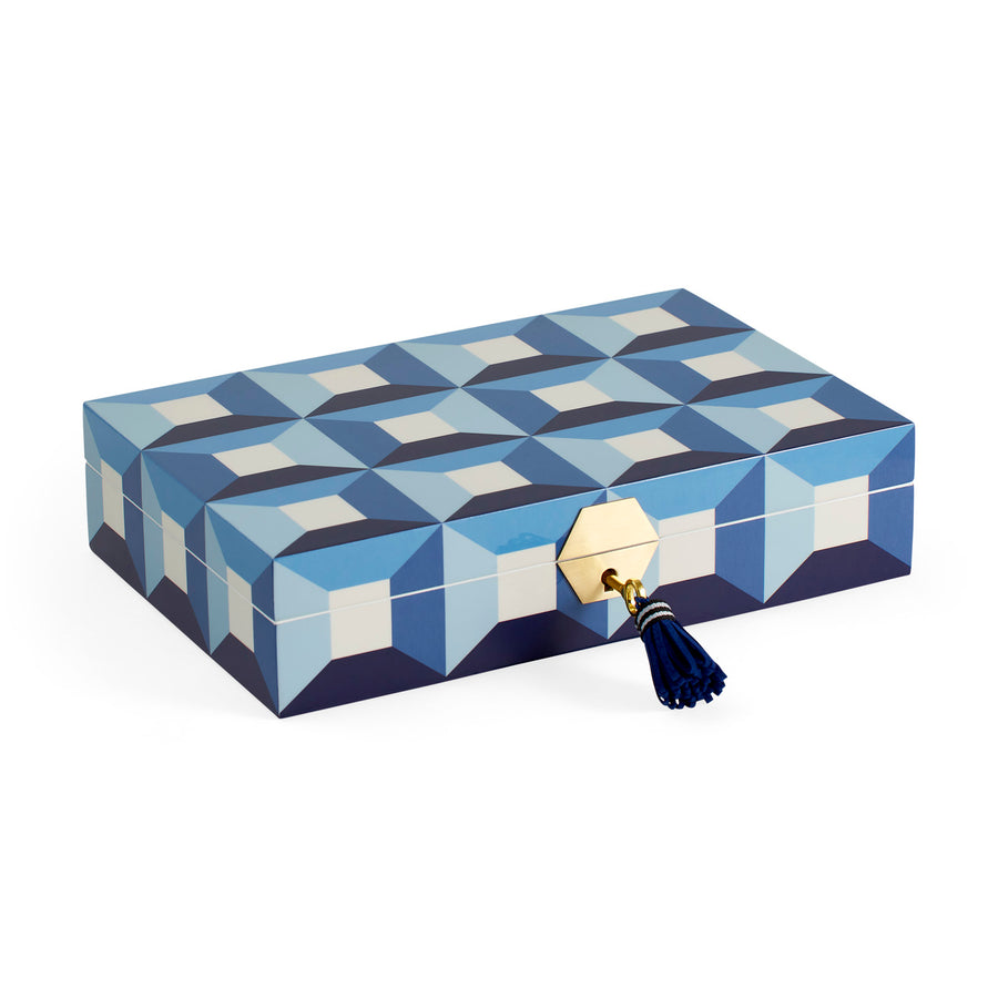 Geometric Pattern Lacquer Jewelry Box | Jonathan Adler Sorrento | Oroa.com