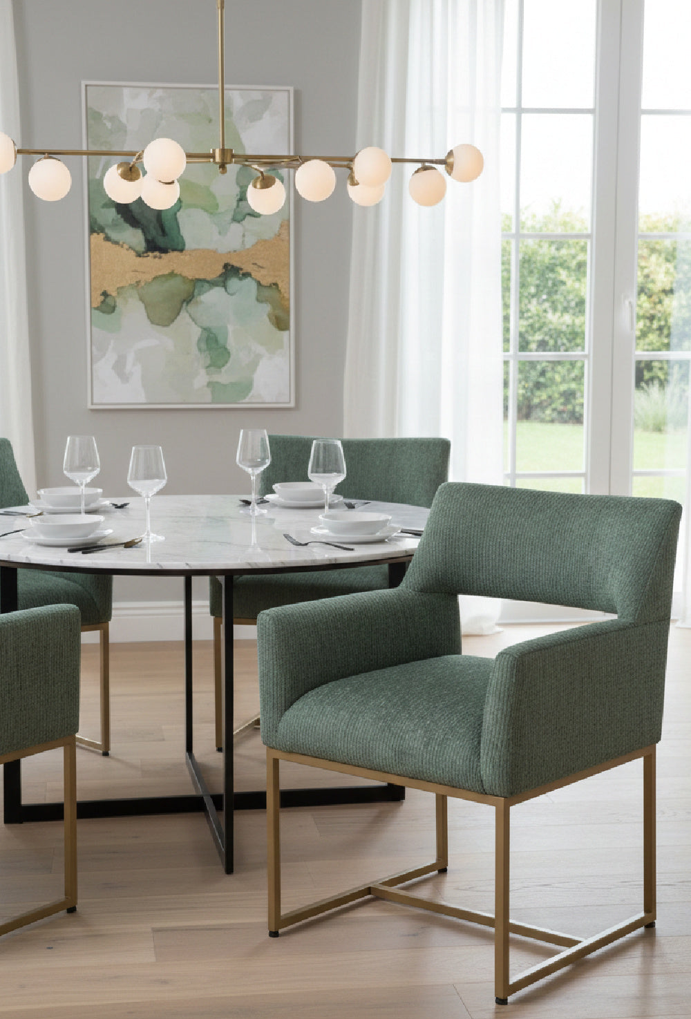 Modern European furniture - Teal Cutout-Back Dining Chair - www.oroa.com | Oroa.com