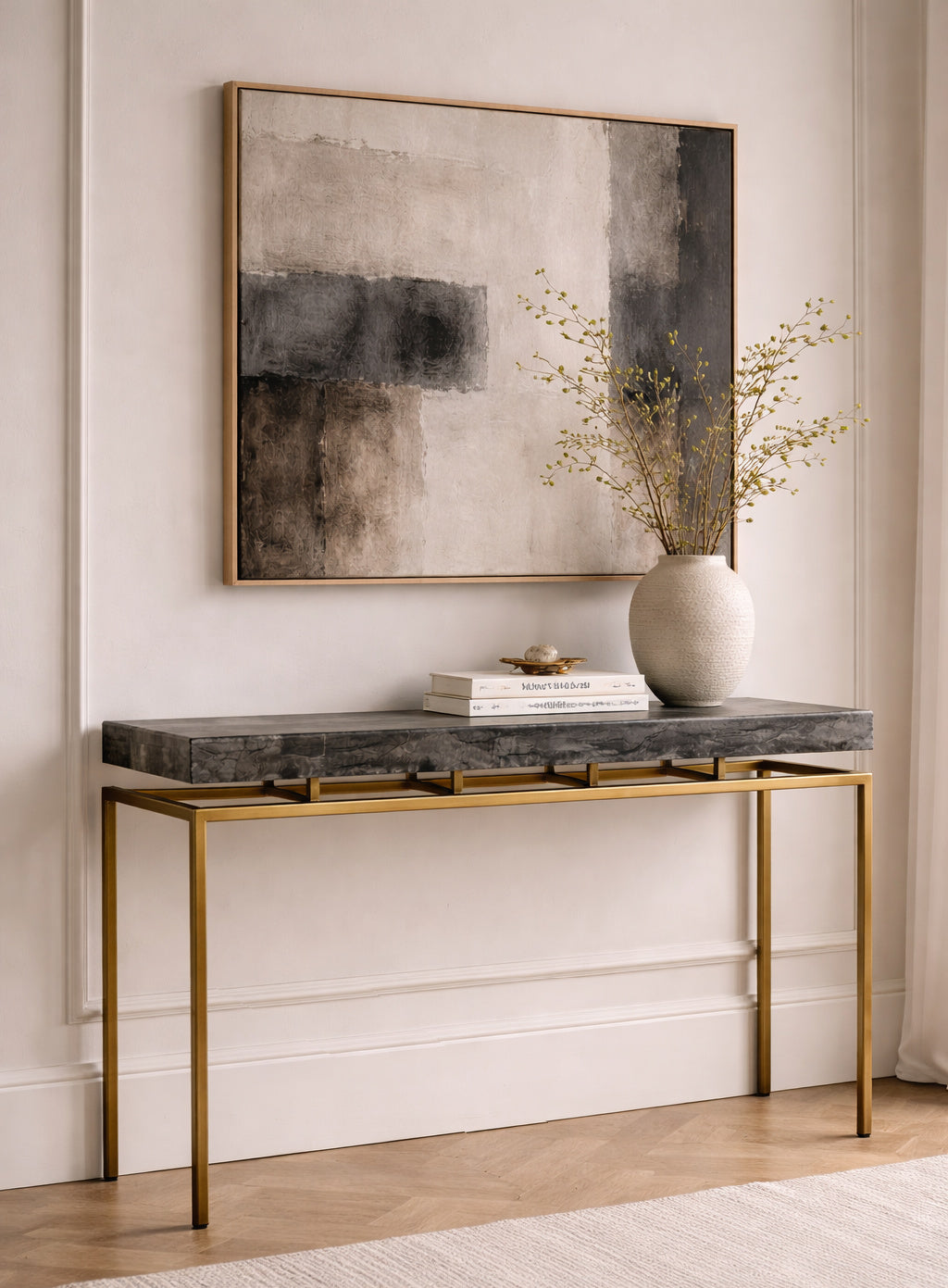 Modern European furniture - Gray Iron Console Table - www.oroa.com | Oroa.com