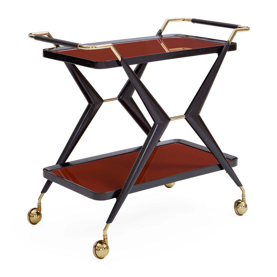 Painted Glass Bar Cart | Oroa.com