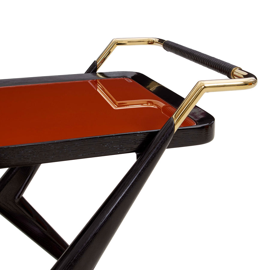 Painted Glass Bar Cart | Oroa.com