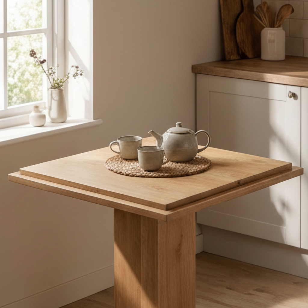 Modern European furniture - Square Natural Wood Table - www.oroa.com | Oroa.com