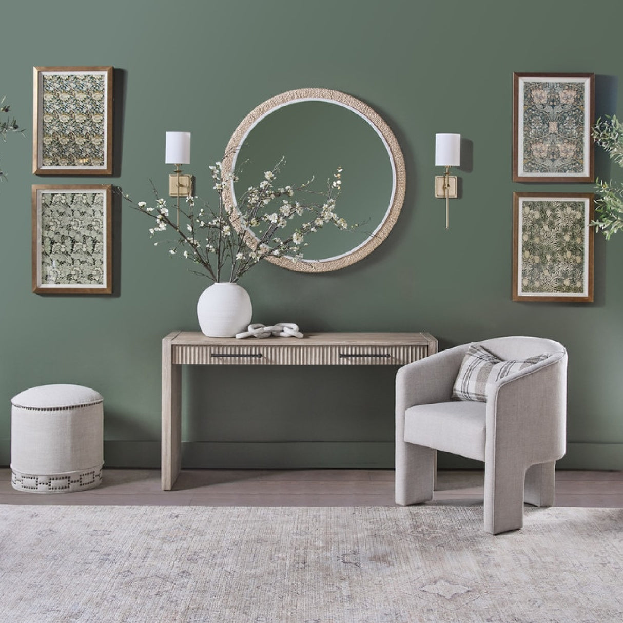 Gray Acacia 2-Drawer Console Table | Oroa.com