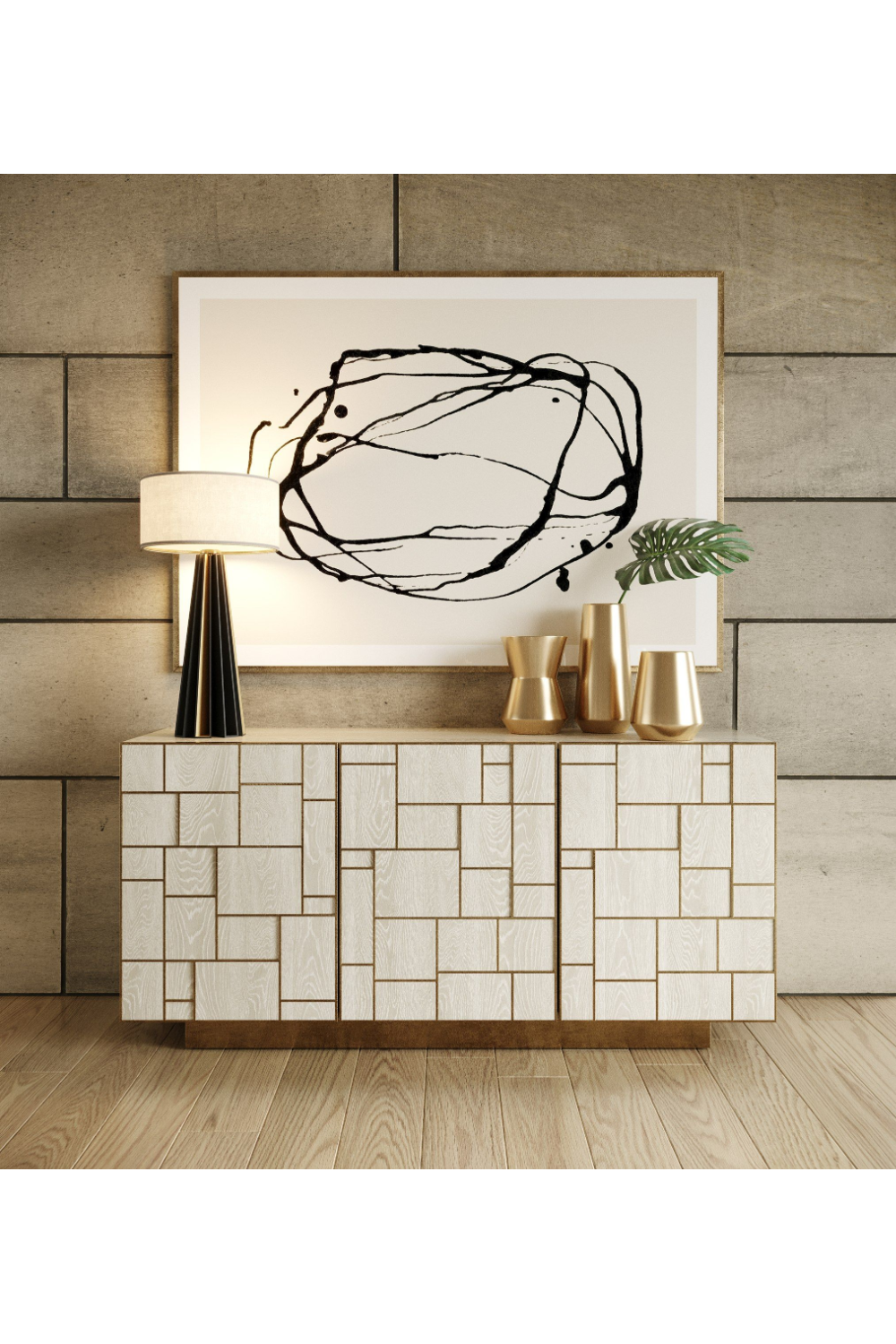 Cream Ash Wood Sideboard | Oroa.com
