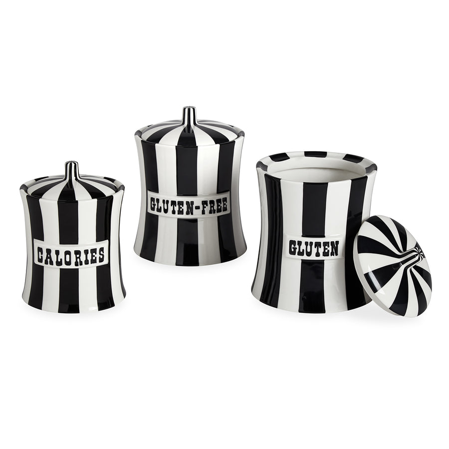 Stripes Porcelain Canister | Jonathan Adler Vice