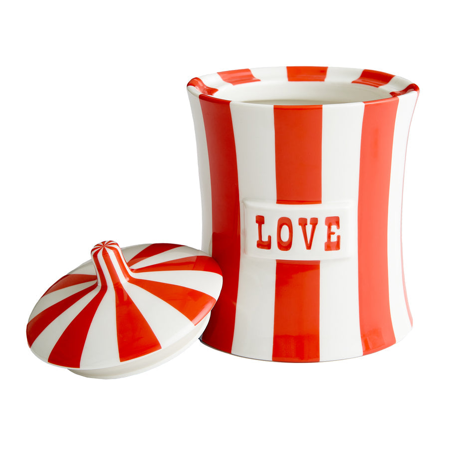 Glazed Porcelain Canister | Jonathan Adler Vice Love