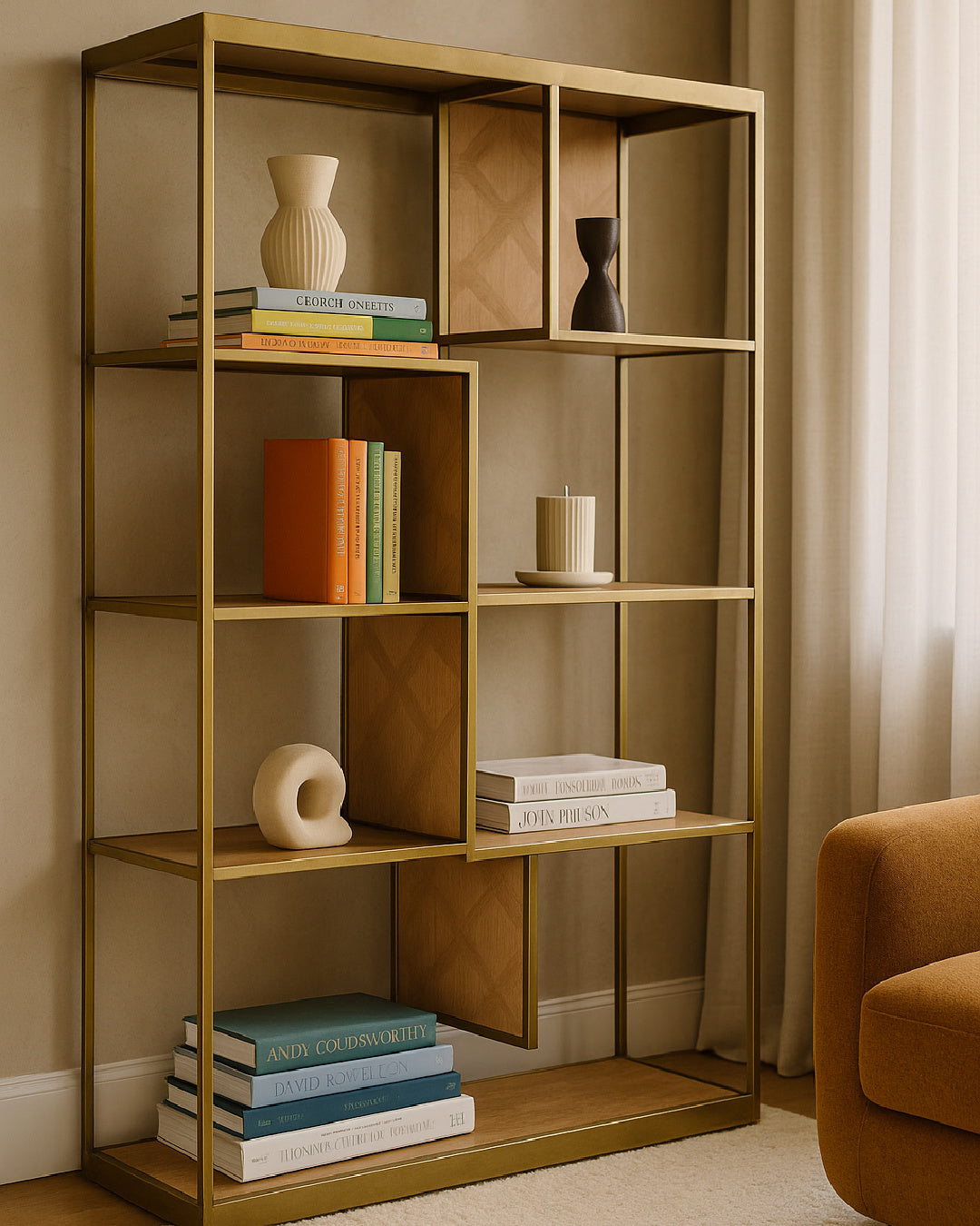 brass wall shelving - www.oroa.com | Oroa.com
