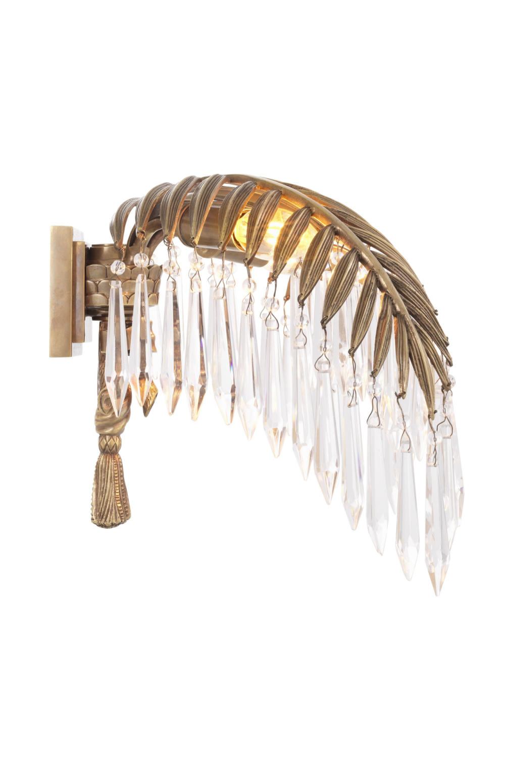 Vintage Brass Palm Leaf Wall Lamp - Eichholtz Hildebrandt | OROA TRADE