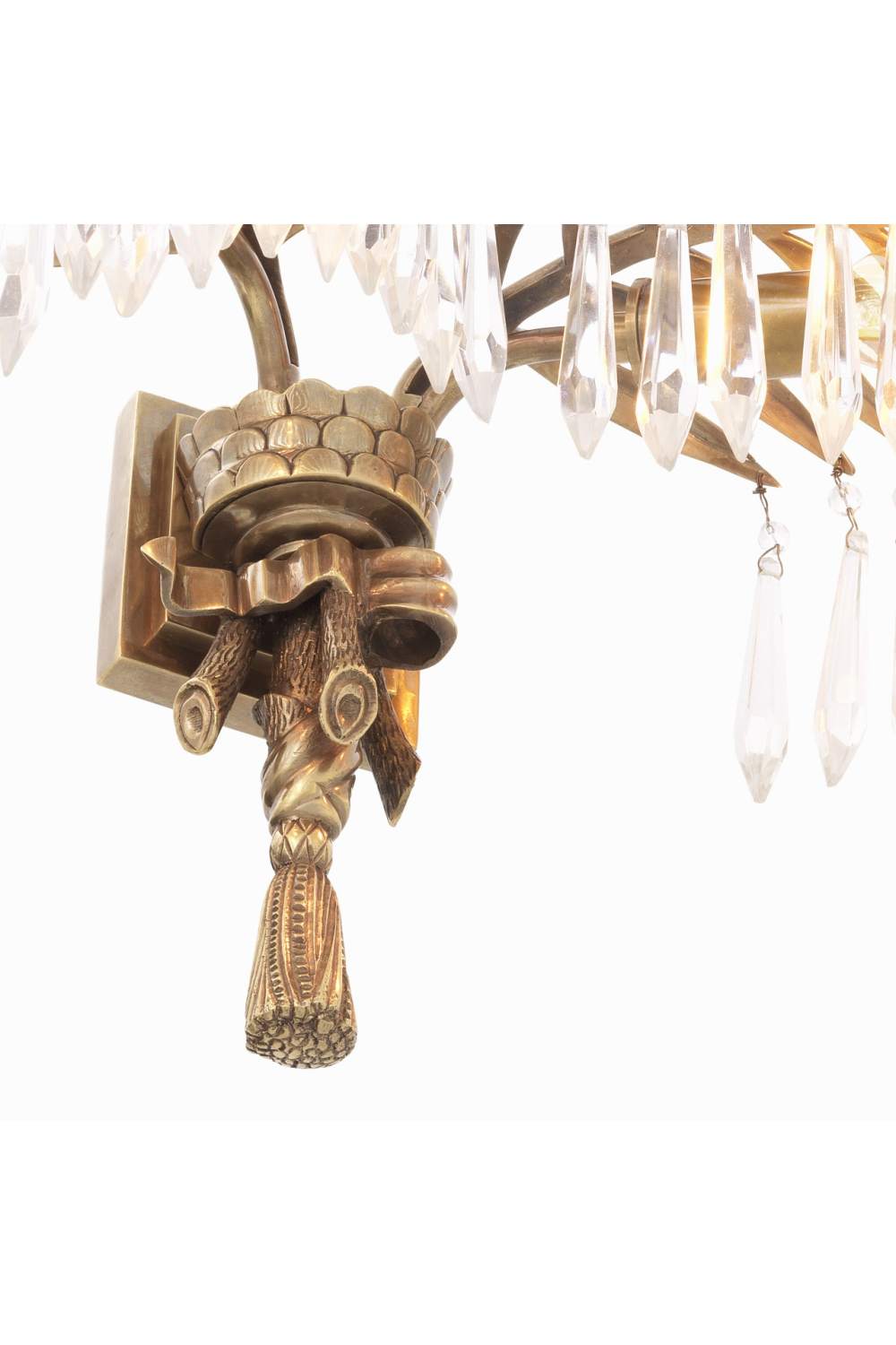 Vintage Brass Palm Leaf Wall Lamp - Eichholtz Hildebrandt | OROA TRADE