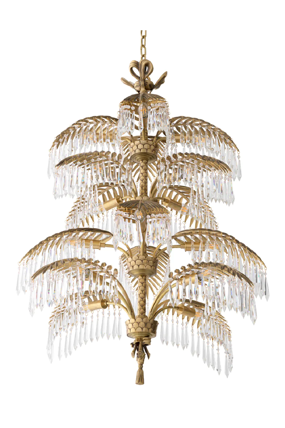 Vintage Brass Crystal Chandelier XL | OROA Imperial | OROA.com