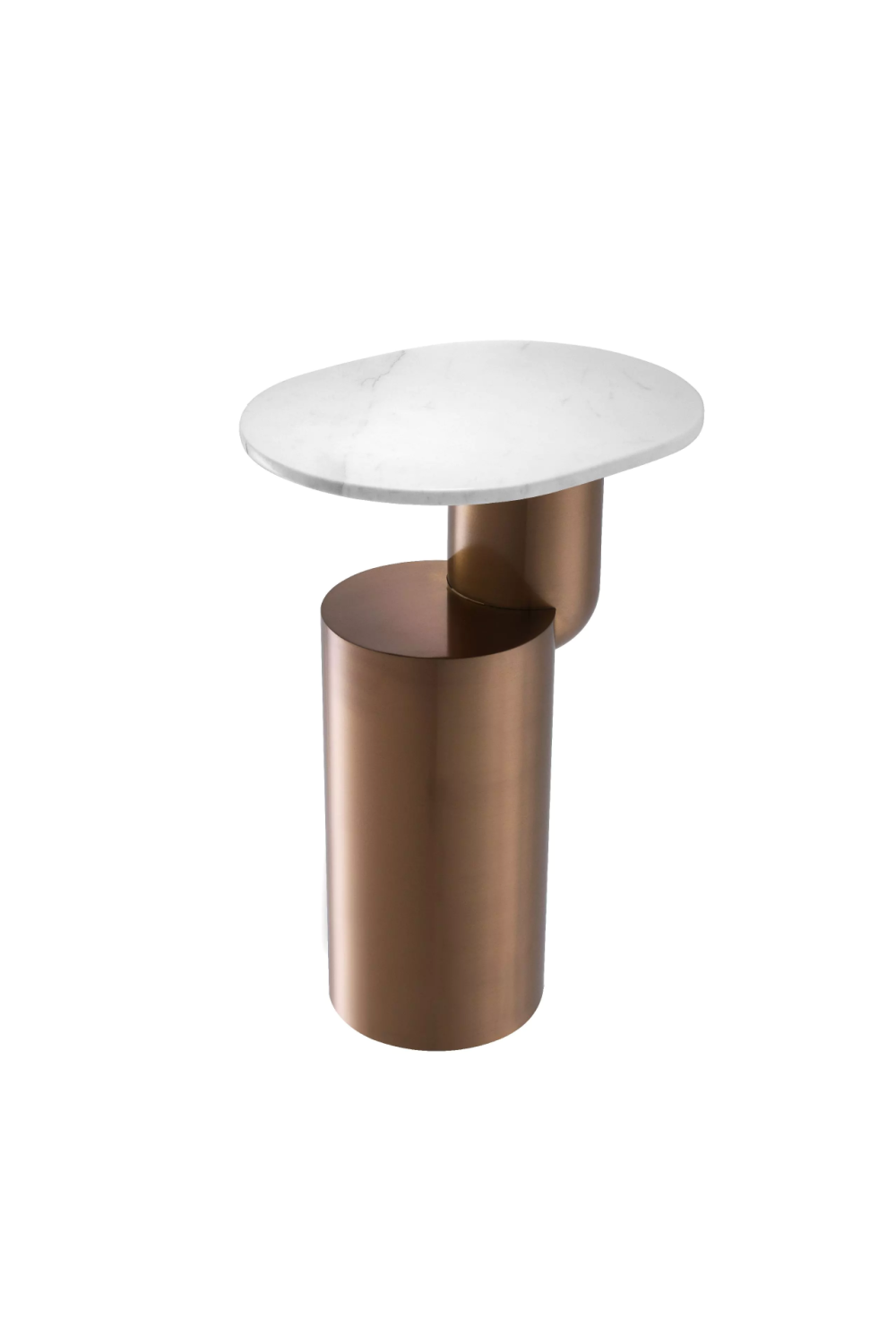 Copper Pedestal Marble Side Table | Eichholtz Tosca | OROA TRADE