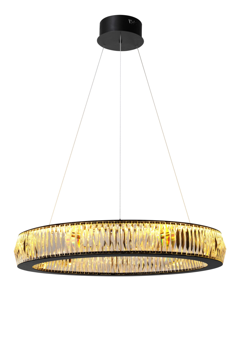 Black Ring Crystal Glass Chandelier L | Vancouver | OROA