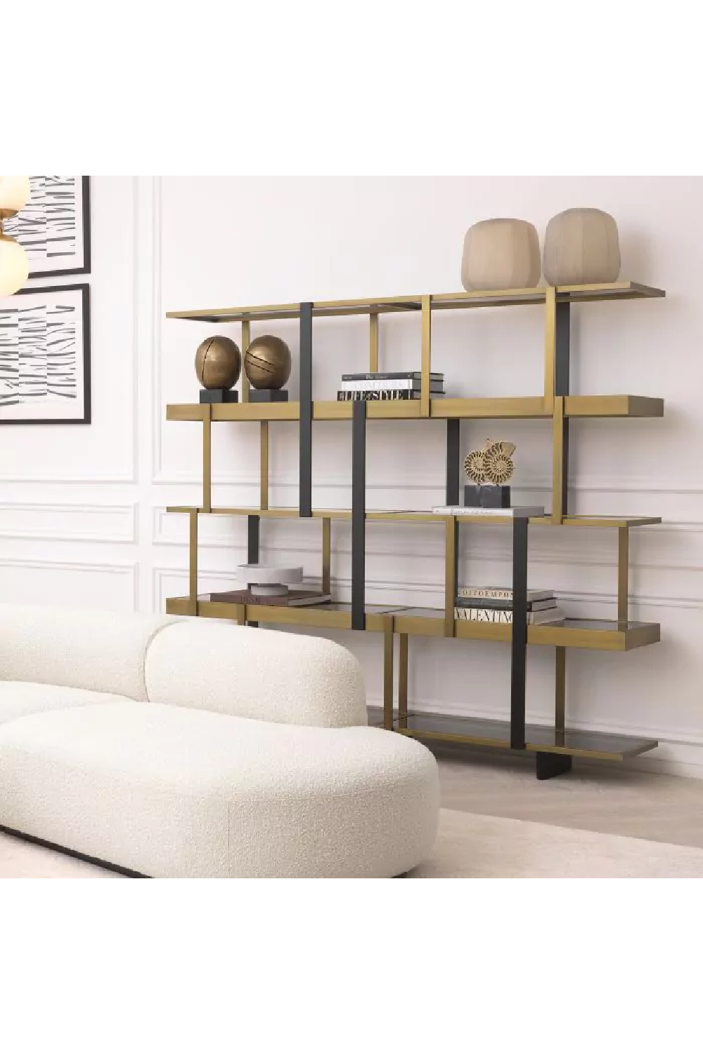 Brass Wall Shelving Cabinet | Eichholtz Mercure | OROA.com