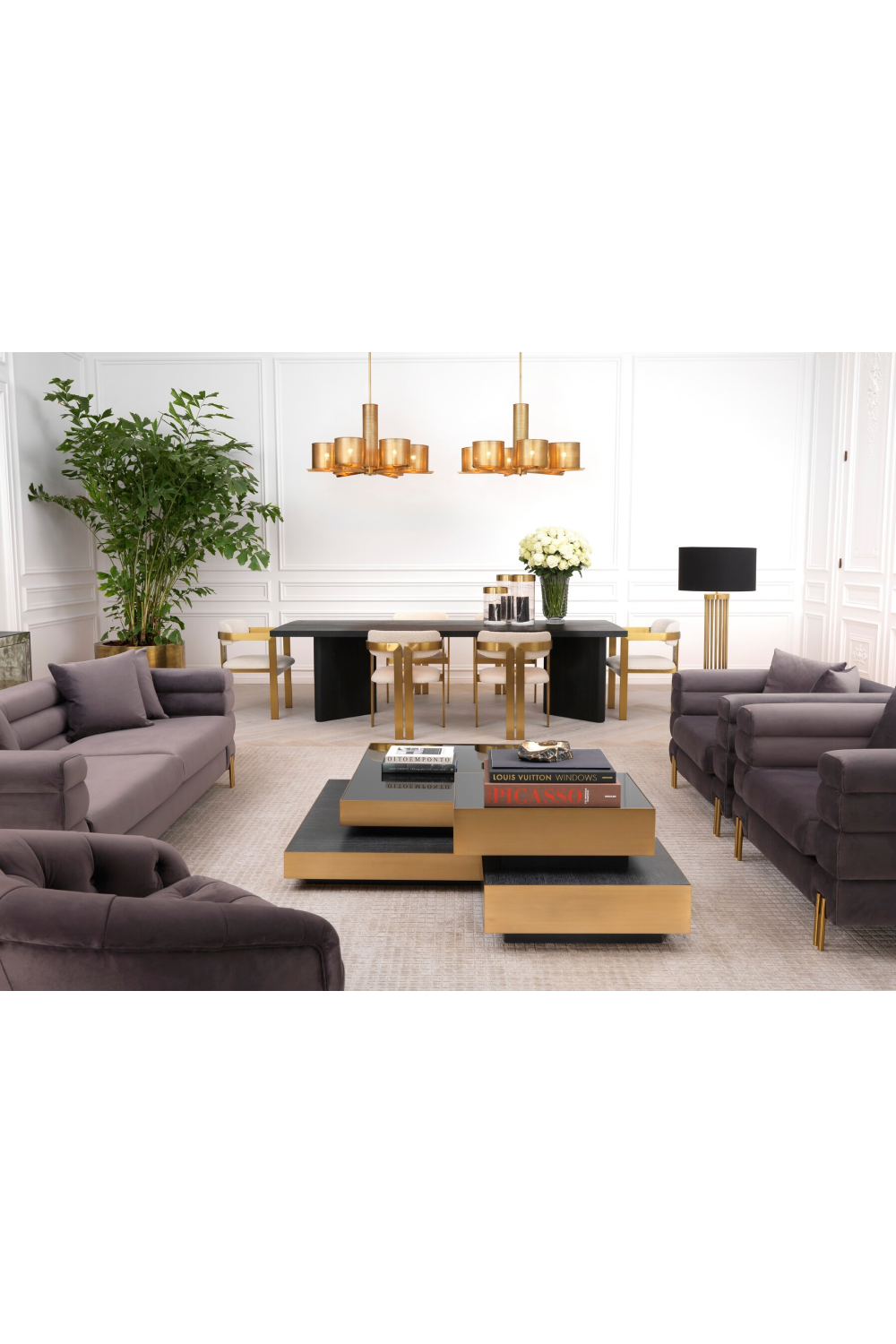 Brass Stacked Coffee Table | Eichholtz Shelton | OROA