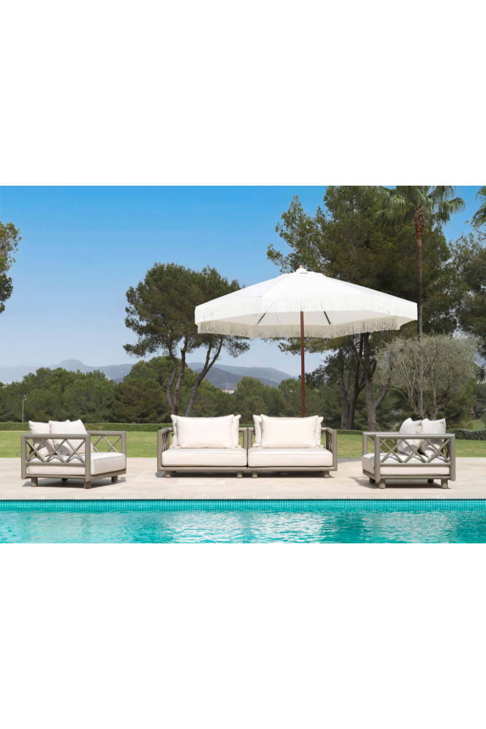 Gray Sunbrella Outdoor Lounge Chair | Eichholtz Mandelieu | Oroa.com