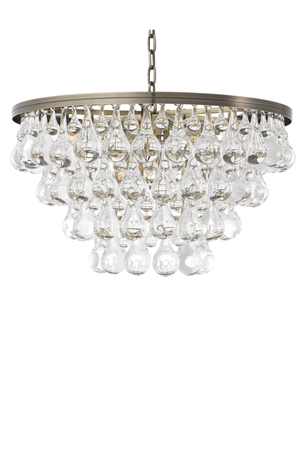 Brass Glass Drop Chandelier | Eichholtz Bolzano | OROA