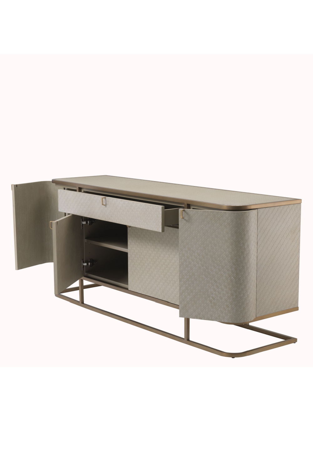 Woven Oak Brass Dresser | Eichholtz Napa Valley | Eichholtz Retailer