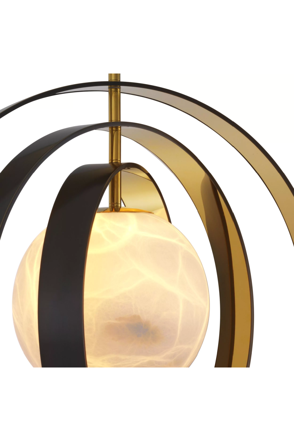 Gold Ringed Alabaster Chandelier | Eichholtz Pearl | OROA