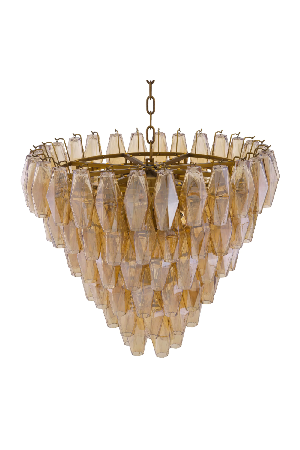 Diamond Amber Glass Chandelier | Eichholtz Benini | OROA.com
