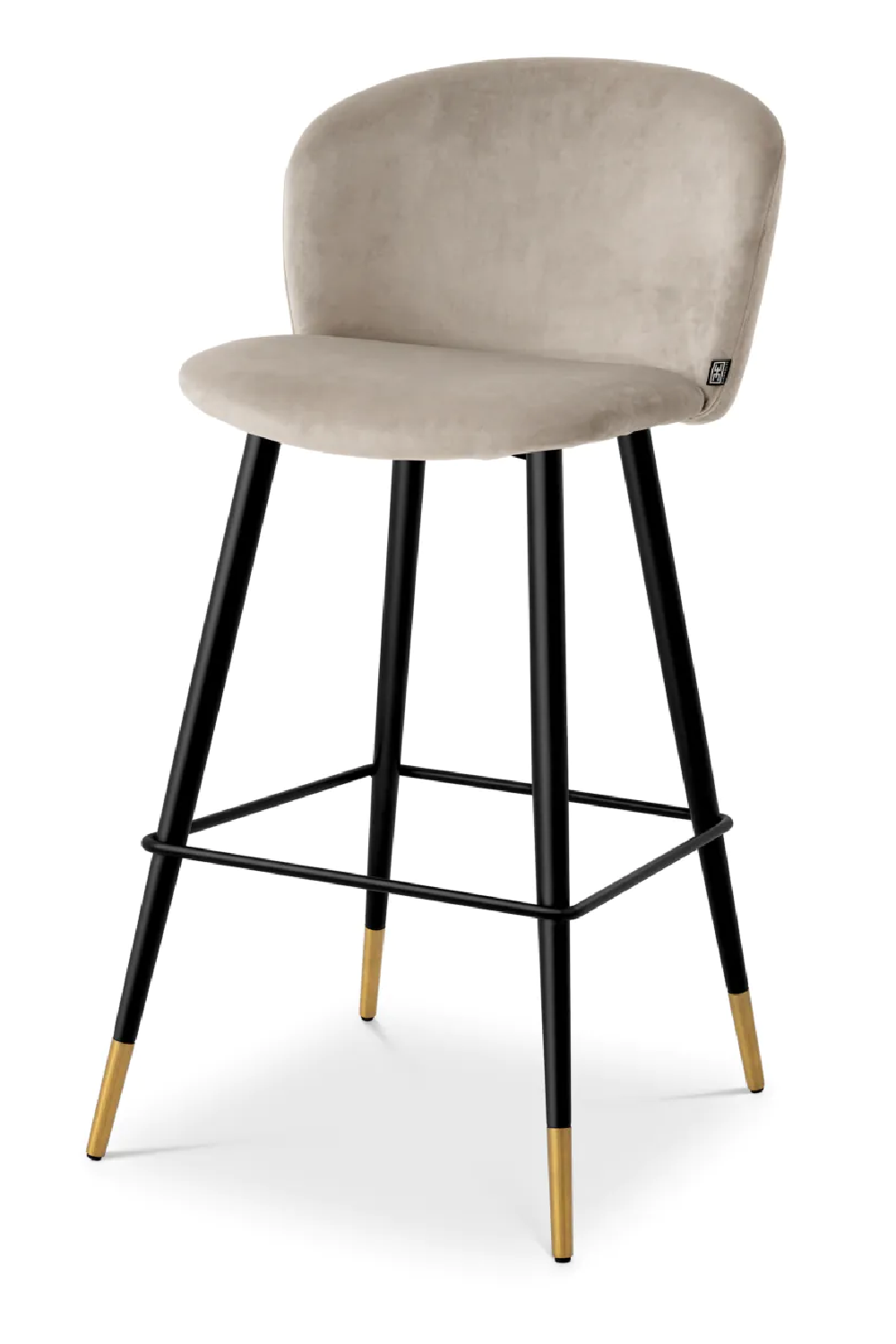 Vintage Inspired Velvet Bar Stool | Eichholtz Volante | Oroa.com