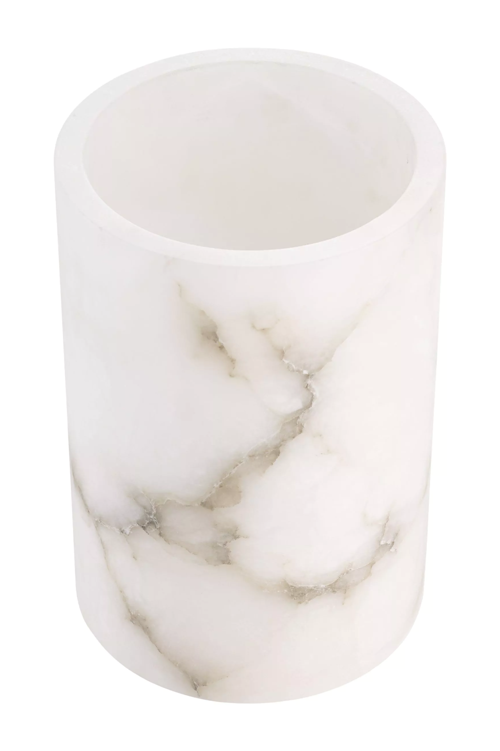 Cylindrical Translucent Alabaster Candle Holder | Eichholtz Mercer | OROA.com