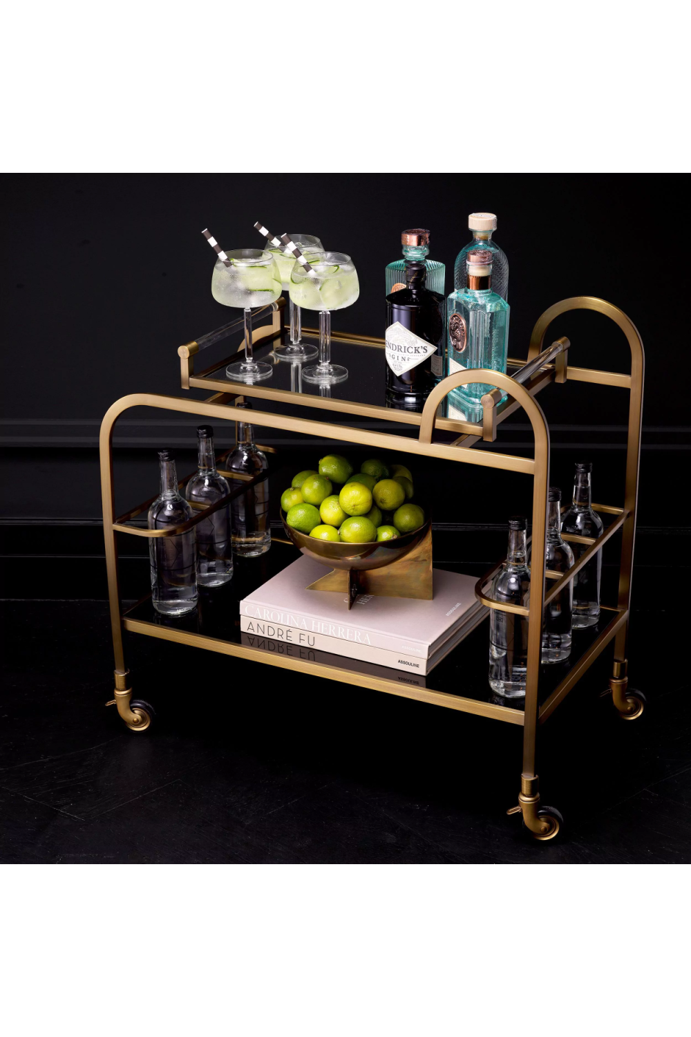Modern Brushed Brass Trolley | Eichholtz Montreuil | OROA.com