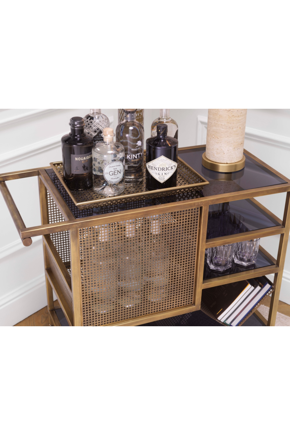 Vintage Brass Trolley | Eichholtz Sterling | Oroa.com