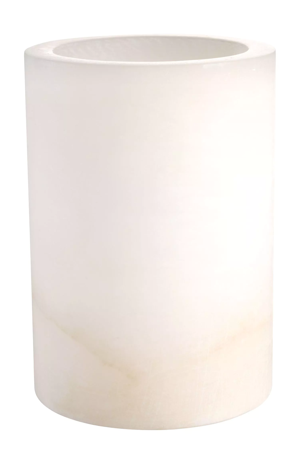 Cylindrical Translucent Alabaster Candle Holder | Eichholtz Mercer | OROA.com