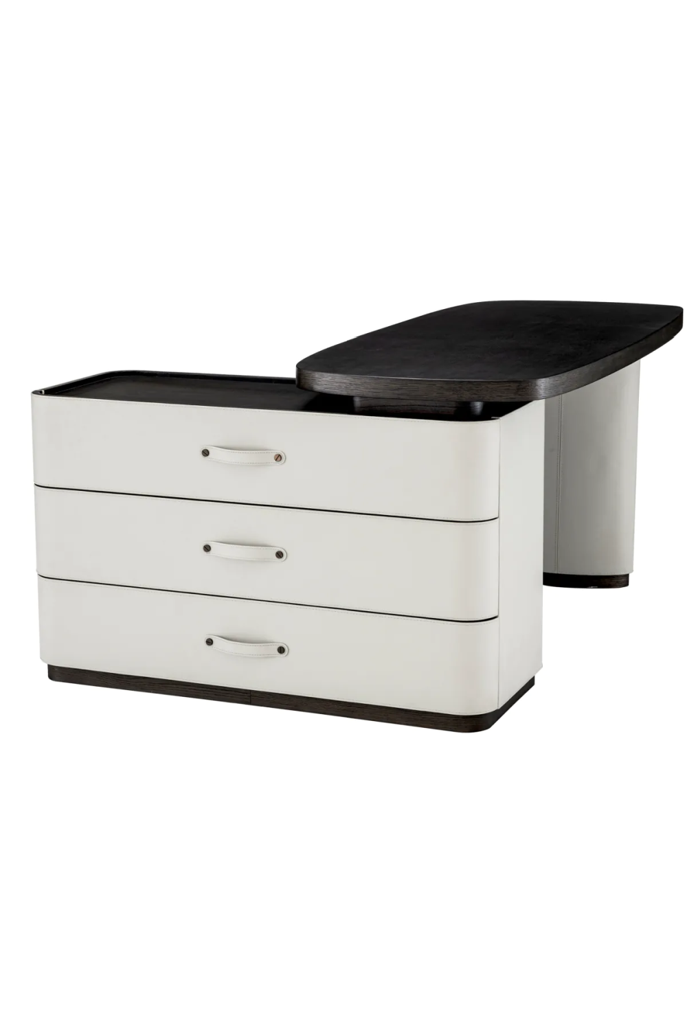 Gray Leather Rotating Desk | Eichholtz Numana | Oroa.com